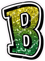 GR 18" Individuals - Yellow / Green Ombre Sparkle