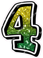 GR 18" Individuals - Yellow / Green Ombre Sparkle
