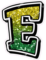 GR 18" Individuals - Yellow / Green Ombre Sparkle