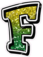 GR 18" Individuals - Yellow / Green Ombre Sparkle