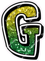 GR 18" Individuals - Yellow / Green Ombre Sparkle