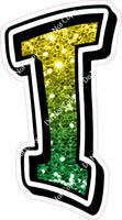 GR 18" Individuals - Yellow / Green Ombre Sparkle