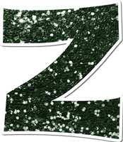 23.5" KG Individual Hunter Green Sparkle - Alphabet Pieces