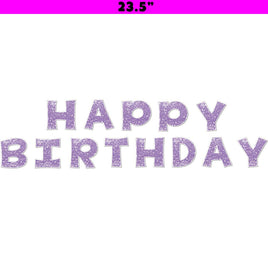23.5" KG 13 pc Lavender Sparkle - Happy Birthday Set