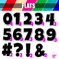 Flat - 12" LG 41 pc Number Sets