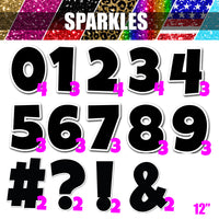 Sparkle - 12" LG 41 pc Number Sets
