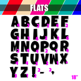 Flat - 18" LG 77 pc - Alphabet Set