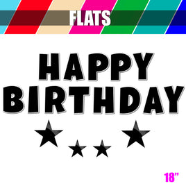 Flat - 18" LG 17 pc - Happy Birthday Sets