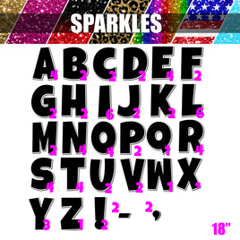 Sparkle - 18" LG 77 pc - Alphabet Set