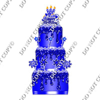 18 pc Sparkle Blue Split Cake Set Flair-hbd0731