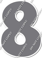 23.5" KG Individual Flat Grey - Numbers, Symbols & Punctuation