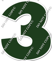 18" KG Individual Flat Hunter Green - Numbers, Symbols & Punctuation