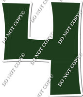 23.5" KG Individual Flat Hunter Green - Numbers, Symbols & Punctuation