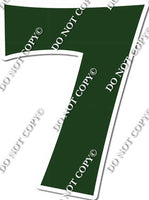 23.5" KG Individual Flat Hunter Green - Numbers, Symbols & Punctuation