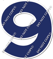 18" KG Individual Flat Navy Blue - Numbers, Symbols & Punctuation