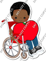 Dark Skin Tone Boy in Wheelchair w/ Variants