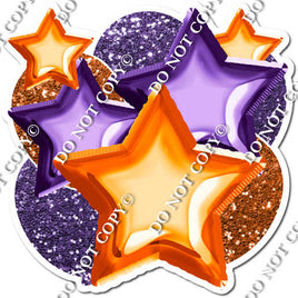 Orange & Purple Balloon & Star Bundle