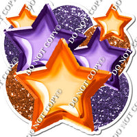 Orange & Purple Balloon & Star Bundle