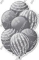 All Grey Balloons - Light Silver Sparkle Accents