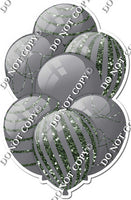 All Grey Balloons - Sage Sparkle Accents