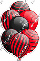 Black & Red Balloons - Flat Black Accents