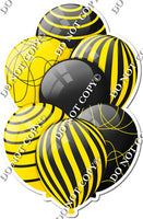 Black & Yellow Balloons - Flat Black Accents