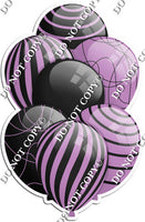 Black & Lavender Balloons - Flat Black Accents