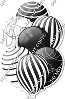 Black & White Balloons - Flat Black Accents