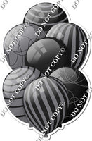 Black & Grey Balloons - Flat Black Accents