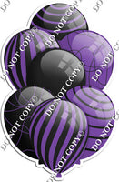 Black & Purple Balloons - Flat Black Accents