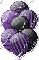 Black & Purple Balloons - Flat Black Accents