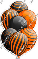 Black & Orange Balloons - Flat Black Accents