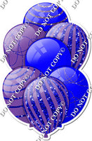 Blue & Purple Balloons - Sparkle Accents