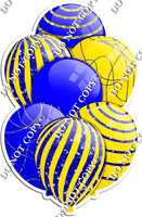 Blue & Yellow Balloons - Sparkle Accents