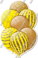 Gold & Yellow Balloons - Sparkle Accents