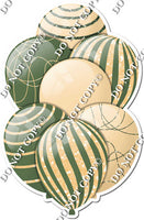 Champagne & Sage Balloons - Sparkle Accents