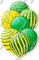 Green & Yellow Balloons - Sparkle Accents