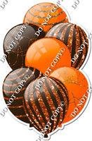 Orange & Chocolate Balloons - Sparkle Accents