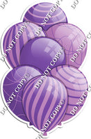 Purple & Lavender Balloons - Flat Accents