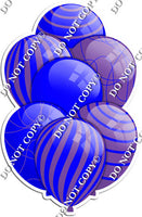 Blue & Purple Balloons - Flat Accents