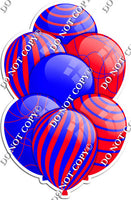 Blue & Red Balloons - Flat Accents