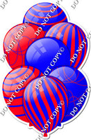 Blue & Red Balloons - Flat Accents