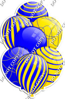 Blue & Yellow Balloons - Flat Accents