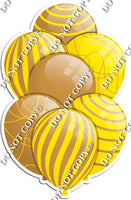 Gold & Yellow Balloons - Flat Accents