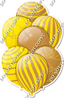 Gold & Yellow Balloons - Flat Accents