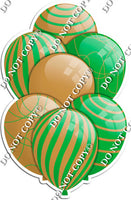 Gold & Green Balloons - Flat Accents