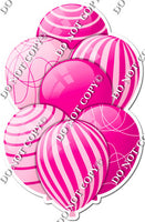 Hot Pink & Baby Pink Balloons - Flat Accents