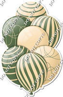 Champagne & Sage Balloons - Flat Accents