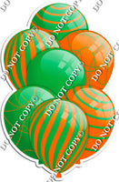 Green & Orange Balloons - Flat Accents