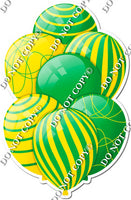 Green & Yellow Balloons - Flat Accents
